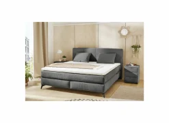 Boxspring Kira Max 160x200cm - stof - donkergrijs