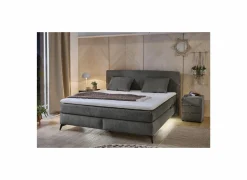 Boxspring Kira Max 160x200cm - stof - donkergrijs