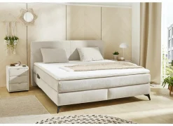 Boxspring Kira Max 180x200cm - stof - beige