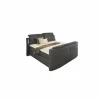 Boxspring Moviestar Mix 180x200cm - stof - donkergrijs met tv-lift