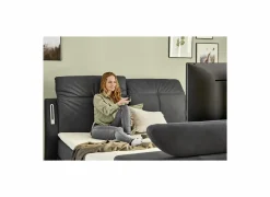 Boxspring Moviestar Mix 180x200cm - stof - donkergrijs met tv-lift