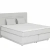 Boxspring Simone 180x200cm - stof - ecru met opbergruimte