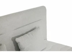 Boxspring Simone 180x200cm - stof - ecru met opbergruimte