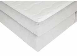 Boxspring Simone 180x200cm - stof - ecru met opbergruimte
