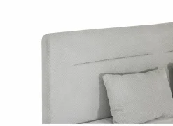 Boxspring Simone 180x200cm - stof - ecru met opbergruimte