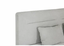 Boxspring Simone 160x200cm - stof - ecru met opbergruimte