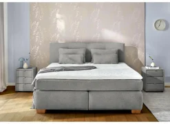 Boxspring Ulla 180x200cm - stof - lichtgrijs