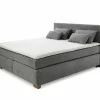 Boxspring Ulla 180x200cm - stof - middengrijs