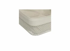 Broodmand Mayaj 25,5x11,5cm - metaal/stof - beige