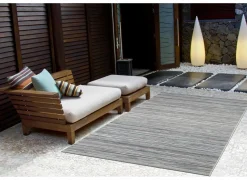 Buitentapijt Brandon 80x240cm - polypropyleen - grijs & blauw