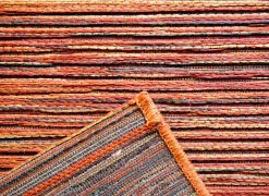 Buitentapijt Brandon 80x240cm - jute - rood & bruin