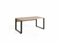 Bureau Capo 2 200x80x73cm - decor & melamine - kastanje & zwart