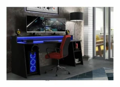 Bureau Tezaur 200x72x91cm - decor - zwart