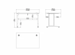 Bureaublad Prima 120x80x3cm - decor - eik