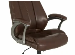 Bureaustoel Captain 66x66x124cm - lederlook - bruin