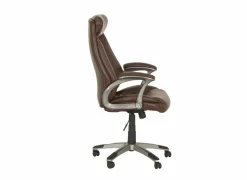 Bureaustoel Captain 66x66x124cm - lederlook - bruin