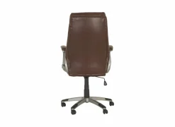 Bureaustoel Captain 66x66x124cm - lederlook - bruin