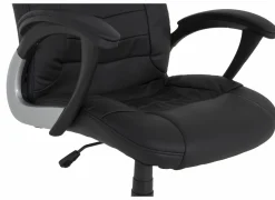 Bureaustoel Gaga 68x68x120cm - lederlook - zwart