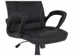 Bureaustoel Njet 68x74x115cm - lederlook - zwart