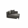 Chaise longue Rex Recamière  155x95x81cm - stof - grijs met bedfunctie