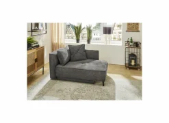 Chaise longue Rex Recamière  155x95x81cm - stof - grijs met bedfunctie