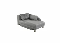Chaise longue Roy Recamière 149x90cm - stof - lichtgrijs met bedfunctie