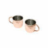 Cocktailglas Moscow Mule 47cl - roestvrij staal - koper set van 2