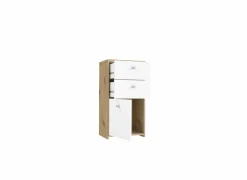 Commode Best Chest 40x30x78cm - decor - artisanale eik & wit