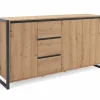 Commode Denver 160cm - decor - artisanale eik & anthraciet