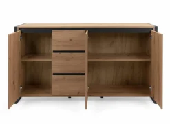 Commode Denver 160cm - decor - artisanale eik & anthraciet