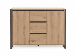 Commode Denver 120cm - decor - artisanale eik & anthraciet