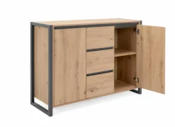 Commode Denver 120cm - decor - artisanale eik & anthraciet