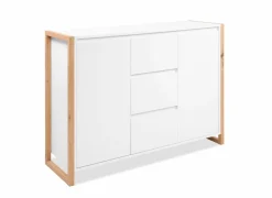 Commode Denver 120x40x88cm - decor - wit & artisanale eik