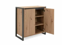 Commode Denver 80x88x40cm - decor - artisanale eik & anthraciet