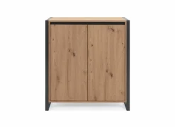 Commode Denver 80x88x40cm - decor - artisanale eik & anthraciet