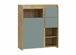 Commode Hoa 105x41x120cm - decor - mauvella eik & groen