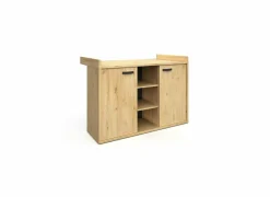 Commode incl luiertafel Lina 136x76x97cm - decor - artisanale eik
