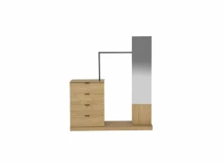 Commode Magic 145x40x165cm - melamine - naturel