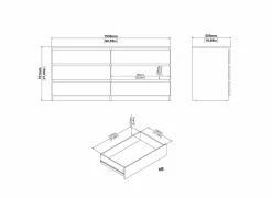 Commode Naia 154x50x71cm - decor - cashmere/jackson hickory