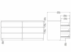 Commode Naia 154x50x71cm - decor - cashmere/jackson hickory