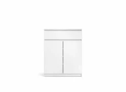 Commode Naia 80x40x101cm - melamine - wit hoogglans