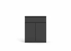 Commode Naia 80x40x101m - melamine - mat zwart