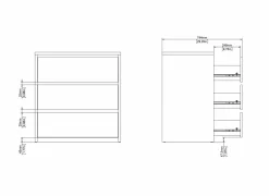 Commode Next 80x48x84cm - decor - wit/jackson hickory