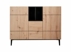 Commode Nola 120x42x90cm - melamine - artisanale eik