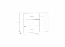 Commode Waikato 120x41x91cm - decor - mauvella eik & zand