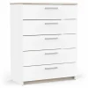 Commode Watson 80x41xH103cm - decor - kronberg eik & wit
