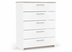 Commode Watson 80x41xH103cm - decor - kronberg eik & wit