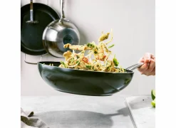 GreenPan Dagelijkse Kost wokpan Ø28cm - aluminium - olijfgroen