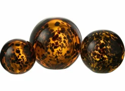 Deco Presse Papier Ø12cm - glas - bruin