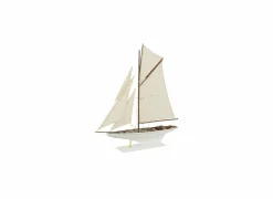 J line Deco Zeilboot Paulownia H95cm - hout - wit